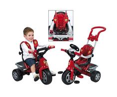 FEBER Famosa 800010946 Trike Ferrari - Dreirad 3 in 1, für Kinder von 1 bis 3 Jahren, rot
