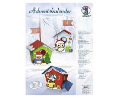 Ursus 17820001 - Adventskalender Eule, Bastelset für 24 Geschenkboxen