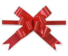 Shatchi Schleifen für Party, Wand, Geschenkverpackungen, Weihnachtsbäume, Hochzeit, Geburtstag, Geschenkkörbe, Dekoration, Floristen-Schleifen, 60 Stück, Rot