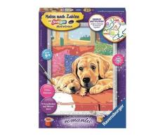 Ravensburger Malen nach Zahlen 28559- Hundeliebe, Malset