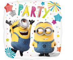 Amscan 3615901 Folienballon Minion Party, Mehrfarbig