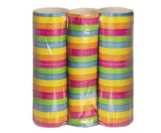 Boland 42026 - Luftschlangen Regenbogen, 3 Stück, Länge je 400 cm, Mehrfarbig, Bunt, Karneval, Geburtstag, Dekoration, Disco, Kindergeburtstag, Kindergarten, Gartenparty, Mottoparty