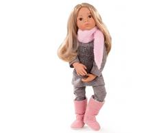 Götz 1466023 Happy Kidz Emily geht ins Kino Puppe - 50 cm große Multigelenk-Stehpuppe mit blonden Haaren, braunen Augen - 6-teiliges Set