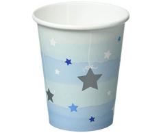 Creative Convertting- Pappbecher, 266 ml, Brilla la Stellina-One Little Star Boy, mehrfarbig, 8C322234