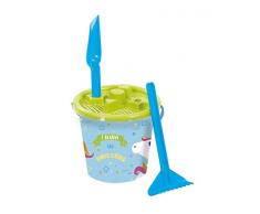 AVC Eimer Nicht 2 dekoriert Unicornio, Schaufel, Rechen, Criba Mehrfarbig (18064)