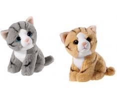 Heunec 519923 Plüschtier, Set, Katze, grau/Gold