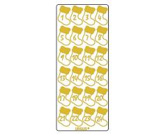 Ursus 593000124 - Kreativ Sticker, Adventskalender Stiefelchen, 5 Blatt, gold