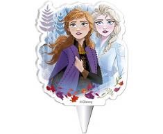 Disney Frozen 2 Geburtstagskerze, Elsa und Anna, Blau (346227)