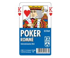 Ravensburger 27067 - Poker, Internationales Bild - 55 Blatt, glasklares Etui