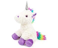 Small Foot 11477 Plüsch Einhorn, 30 cm hoch, weiß, Regenbogenmähne, Stofftier zum Kuscheln für Kinder und Babys Spielzeug, Mehrfarbig