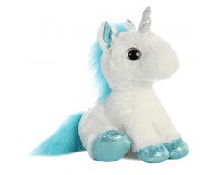 Aurora World 60957 Sparkle Tales Frosty Einhorn Plüsch Figur, weiß