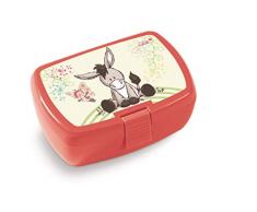 Nici 45446 Brotdose, Esel und Schmetterling, 18x12,5x6,5cm, rot