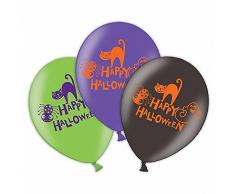 Amscan International 999920 28 cm Happy Halloween 4-seitig Helium Latex Luftballons