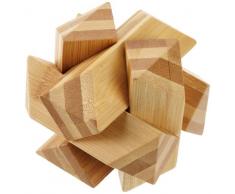 Philos 6058 - Ball-Puzzle, Bambus, Green Games, 6 Puzzle Teile, Knobelspiel