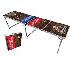 Offizieller Team Beer Pong Tisch | Premium Qualität | Offizielle Wettkampfmaße | Beer Pong Table | Kratz und Wassergeschützt | Stabil | Partyspiele | Trinkspiele | House Party | 100% Spaß