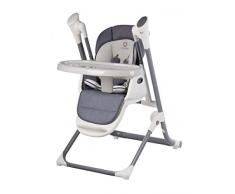 Lionelo Niles 2in1 Hochstuhl Baby und Baby Wippe, Mobile-App-Steuerung, verstellbare Rückenlehne und Tablett, bis 20 kg belastbar (Grau)