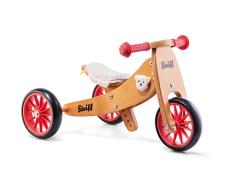 Steiff 751011 Laufrad klein braun/rot, Mehrfarbig