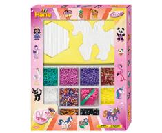 Hama 3071 Giant Open Gift Box Supergeschenkset in pink, Bügelperlen Midi, ca. 7200 Stück inklusive Stiftplatten, Aufbewahrungsdose und Zubehör, bunt, Einheitsgröße