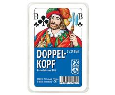 Ravensburger 27022 - Doppelkopf, französisches Bild - 2x24 Blatt, glasklares Etui