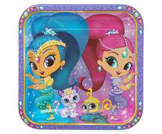 Amscan International 551653 23 cm Shimmer & Shine Papier Teller