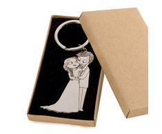 Mopec- M491 Schlüsselanhänger für Bräutigam, Pop & Fun Charcia in Geschenkbox, Mehrfarbig