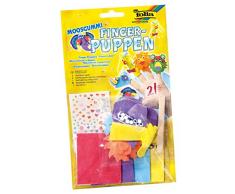 folia 2362 - Moosgummi Fingerpuppen Zootiere, 5 verschiedene Figuren mit Zubehör