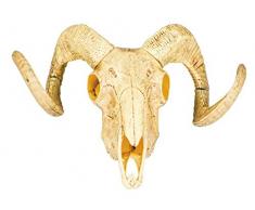 Boland 54319 Dekoration Tierschädel 28x36 cm, gelb/weiß, 28 x 36 cm