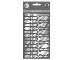 Spiegel Sticker, Fische, aus Acrylglas, selbstklebend