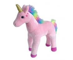 Wild Republic 23257 Einhorn Kuscheltier, Flauschiges Plüscheinhorn,Cuddlekins Plüschtier, Pink Hearts, rosa, 30 cm