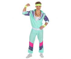 Widmann 00183 - Erwachsenenkostüm, 80er Jahre Trainingsanzug, Jacke und Hose, angenehmer Tragekomfort, Assi Anzug, Proll Anzug, Retro Style, verschiedene Größen, Bad Taste Party, 80ties, Karneval