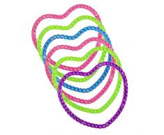 Boland 30770 - Armbänder Herz, 6 Stück, Größe 7 x 7 cm, Accessoire, Pinata, Mitgebsel, Schmuck, Karneval