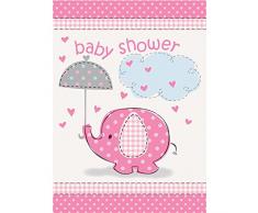 Unique Party Supplies Pink Elefant Baby Dusche Einladungen, 8 Stück