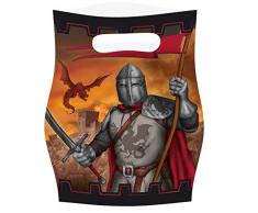 Amscan – 9900340 – 8 Geschenktaschen Ritter, Partyzubehör