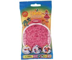 Hama 207-72 Bügelperlen Beutel 1000x, rosaHama 1000 Perlen pink transparent
