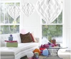 Folat Dekoration Honeycomb Herz 30 cm – weiß