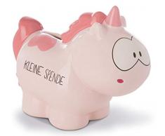 Nici 42517 Spardose Einhorn Merry Heart kleine Spende, 7,5 x 12 x 16,5 cm, rosa, ca