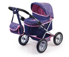 Bayer Design 1305200 Puppenwagen Trendy, höhenverstellbar, zusammenklappbar, Motiv: Fee, dunkelblau