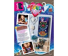 MAMMUT 8091420 - Sequin Art Picture Art Paillettenbild, LOVE, Steckbild, Bastelset mit Styropor-Unterlage, Bildvorlage, Sortierpalette und weiterem Zubehör, für Kinder ab 8 Jahre