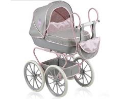 Hauck Classic Puppenwagen Princess, eleganter klassischer Retro-Puppenwagen mit Wickeltasche