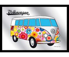 Close Up V829190 Spiegel Bulli Hippie VW Lizenz Wandspiegel, Mehrfarbig