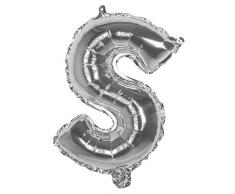 Boland 22118 Folienballon Buchstabe S, Silber, 36 cm