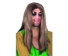 Alsino Vokuhila Langhaar Fasching Perücke Karneval Indianer Herren Rasta Karnevalsperücken, wählen:Hippie Perücke 86369