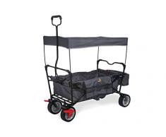 Pinolino Klappbollerwagen Paxi dlx mit Bremse, faltbar, inkl. Sonnendach und Tragetasche, Tragfähigkeit 70 kg, anthrazit