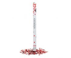 Relaxdays Party-Popper mit Herzen 80 cm, 6-8m Effekthöhe, Hochzeitsdeko, Hochzeit Konfetti-Kanone, Hochzeitsdeko, rot