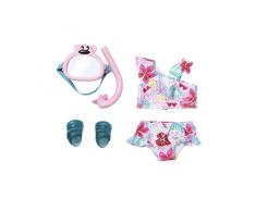 Zapf Creation 829240 BABY born Holiday Deluxe Bikini Set Puppenkleidung 43 cm, rosa/bunt