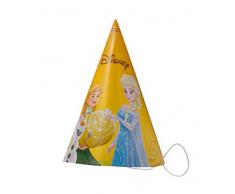 Ciao 29147 Packung 6 Partyhütchen Konus Papier Disney Frozen Halloween, Orange