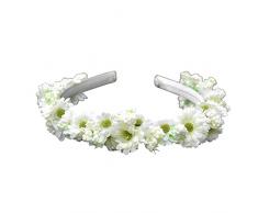 Zoelibat 97299441.001 - Haarreif Steckreif mit weißen Kunstblumen Blüten