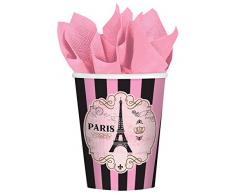 Amscan International 581729 266 ml A Day in Paris Pappbecher