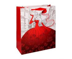 SPIRIT 403116 SB Geschenktüte Classic Design No.5 (2) L Size, 10 STK, Farbig Seortiert