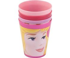 Joy Toy 734277 - Princess Trinkbecher, in Plastik, 8 x 9 cm, 4 Stück